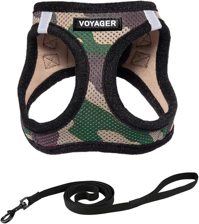 Voyager Step-in Pet Harness - All Weather Mesh, Adjustable Step in Harness for Cats and Dogs by Best Pet Supplies - 307S Army Base, S