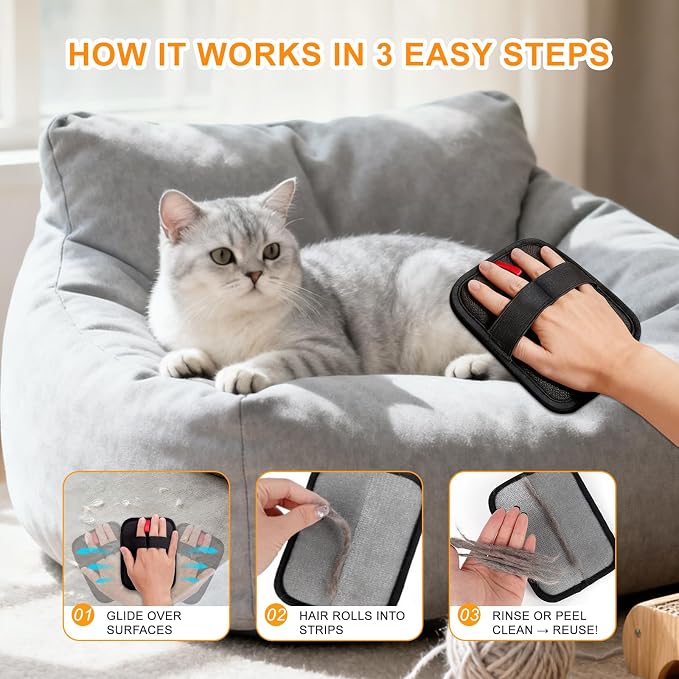 Pet Hair Removal Glove, 1 Piece