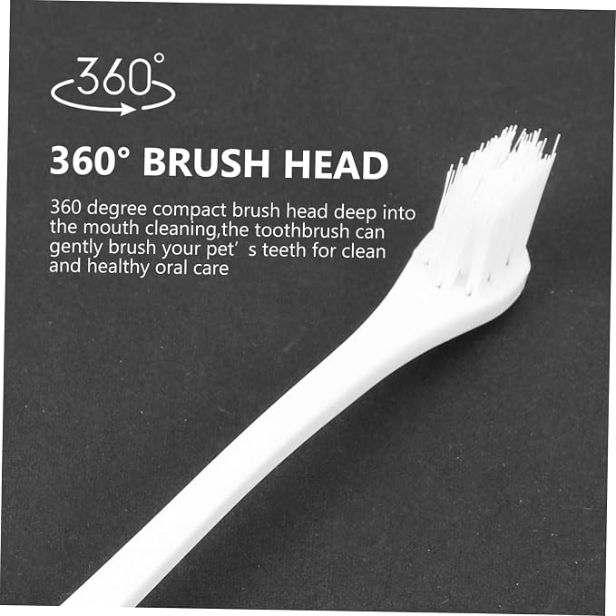 Toyvian 2pcs Long Handle Pet Toothbrush Soft Bristles for Cats Dogs Dogs Cats Oral Care