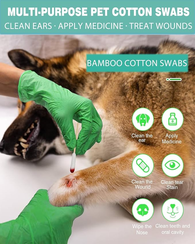 Dog Ear Cleaning Swabs, 300 Count, 4.72 Inch