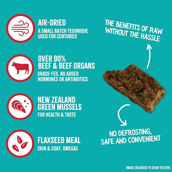 RawTernative Air Dried Dog Food, Beef & Beef Organs Recipe, 5 lb