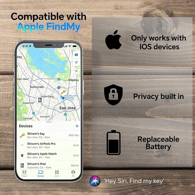 FinderTag Alternative, Key Finder, Item Locator Compatible with Find My (iOS Only), Smart Tracker for Luggage/Backpacks/Suitcases, IP67 Waterproof Rating (White)
