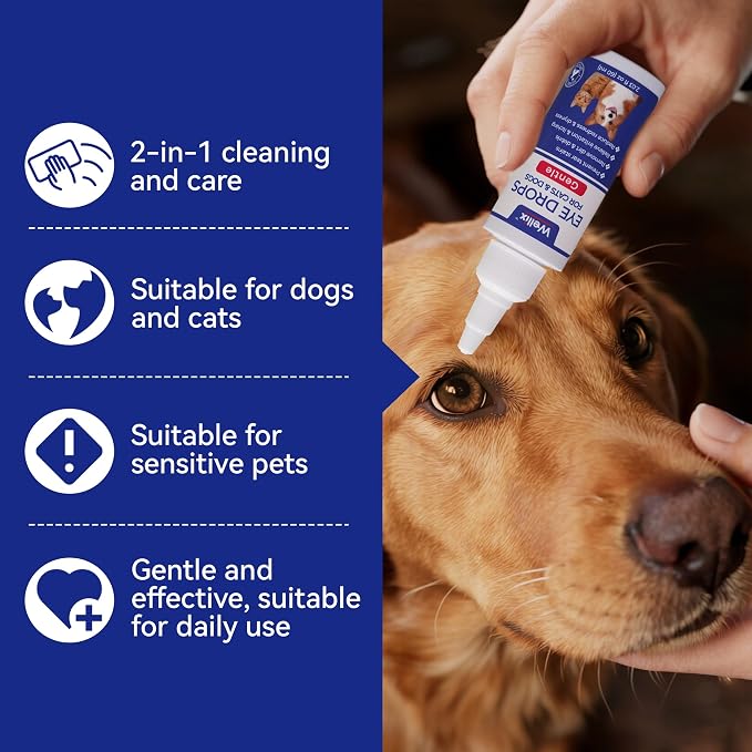 Wellix PET Dog Eye Drops for Dogs & Cats, 60ml