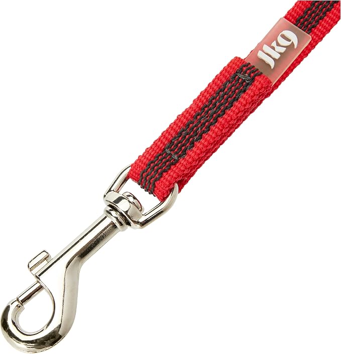Julius-K9 218GM-R-S1 Color & Gray Super-Grip Leash with Handle, 14 mm x 1 m, Red-Gray