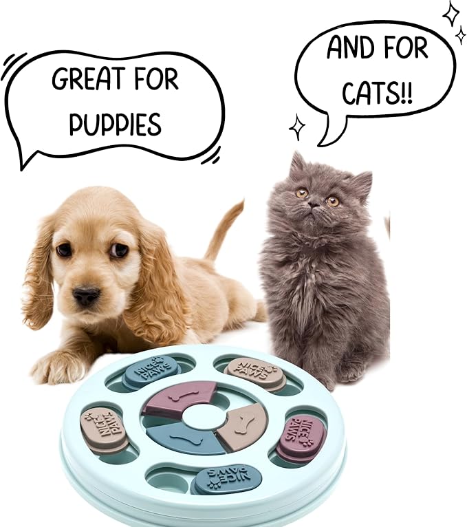 Dog Puzzle Feeder - Brain-Boosting IQ Toy & Slow-Feed Dog Feeding Puzzle - Durable, Non-Toxic, & Stimulating Fun for Pets