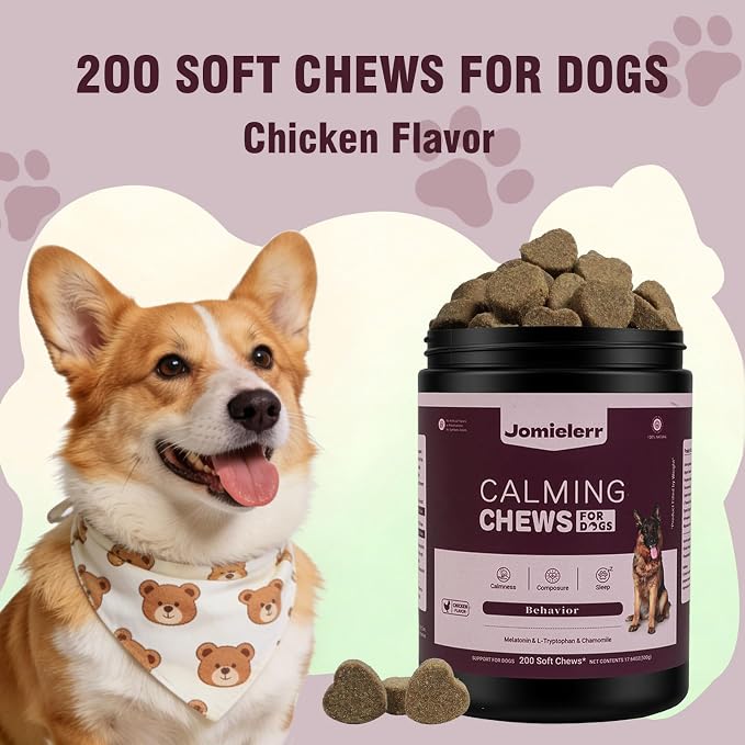 Calming Chews for Dogs 200 ct, Melatonin, Chicken, 200-Pack, 200 ct