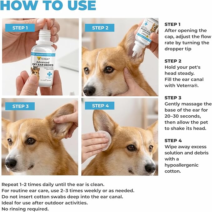 Dog and Cat Ear Cleaning Solution, 1oz