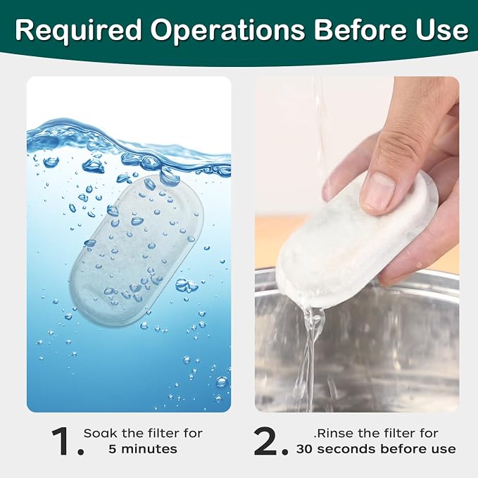 Cat Water Fountain Filter,16 Pack Cat Fountain Replacement Filters for Stainless Steel 67oz/2L Adjustable Water Flow Pet Water Fountain,Dog Water Fountain (8+8 Pack)