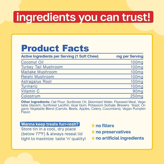 Happy Paws Dog Allergy Chews Supplement 100 Soft Chews Immunity