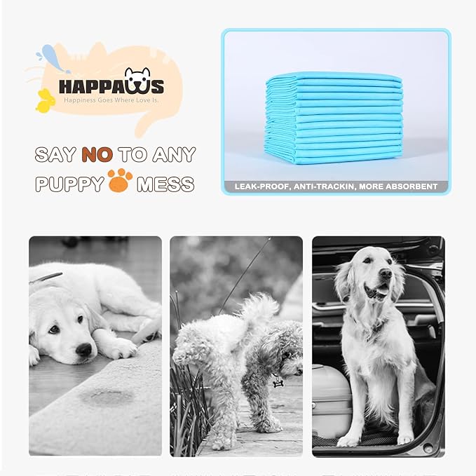 Pee Pads for Dogs, 5-Layer Leak-Proof Puppy Pads Multi-Sized Pet Training Pads for Dogs and Cats, Disposable Strong Absorption Pads for Doggie Kittens Rabbits