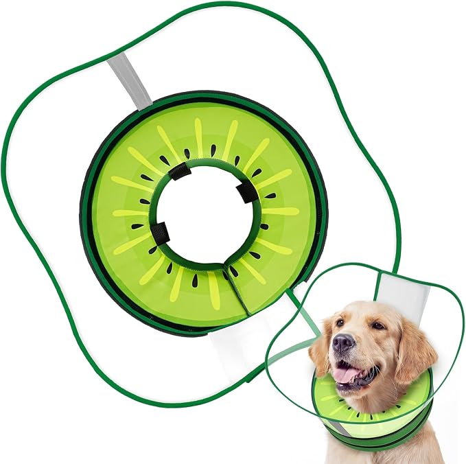 Supet Sponge Dog Cone Collar Stop Licking After Surgery, Dog Donut Collar | Adjustable Dog Recovery Collar Alternative, Detachable Shield, Soft, Comfy Cone, Neck Pillow for Large Dogs