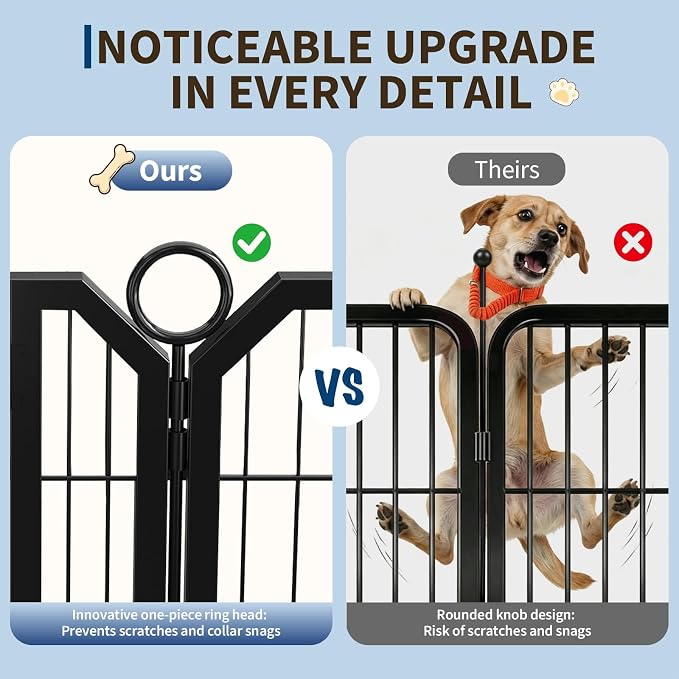 Dog Playpen with Door & Stakes, 24in 16 Panels