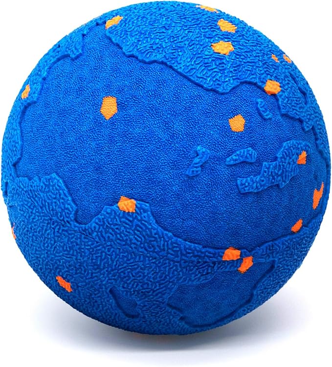 Interactive Dog Toys Ball with 2 Shells – Automatic Moving Rolling(Blue) | Bouncing dog toy with durable E-TPU shells IPX7 waterproof motion activated for medium & large dogs exercise & boredom relief
