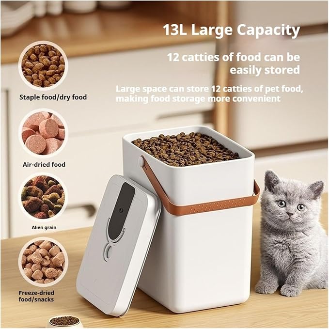 13L Vacuum Airtight Pet Food Storage Bin