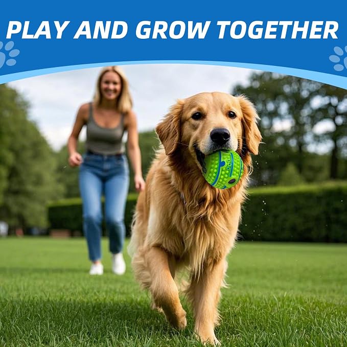 Spiky Interactive Dog Toys Ball, L, 3.94 in (10 cm) | Shaking with Gibbering Sound, Training, Teeth Cleaning, Herding, Straight