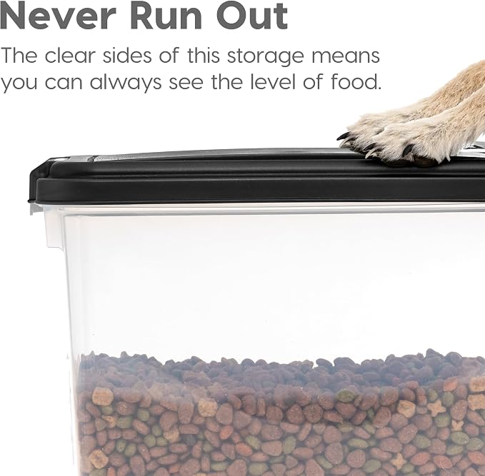 IRIS USA 30 lb + 11 lb Airtight Pet Food Storage Containers with Wheels