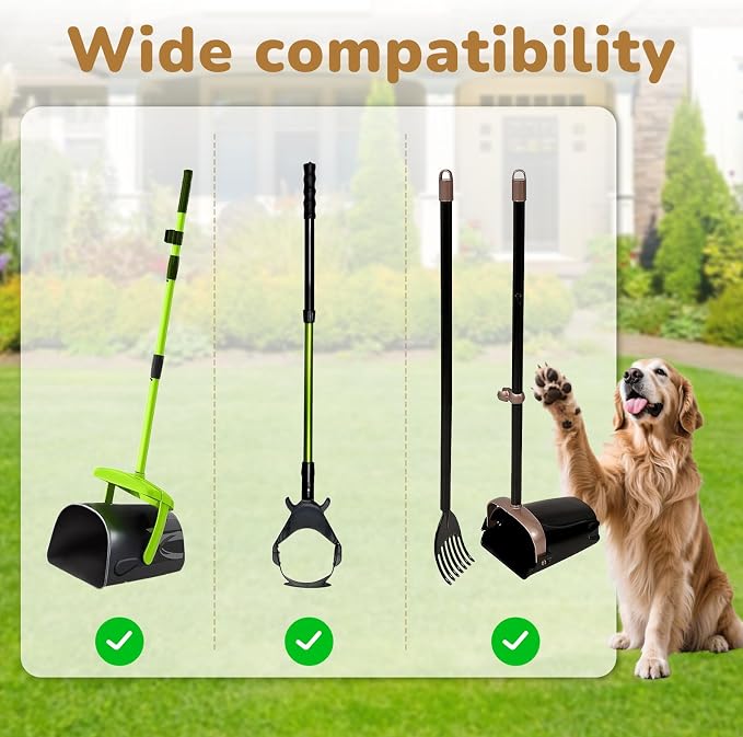 Dog Poop Bags Compatible with Arm and Hammer, 50 Count | Pooper Scooper Bags Fit for Swivel Bin & Rake Dog Pooper Scooper, Thick Pet Waste Bags, With Handles, Disposable