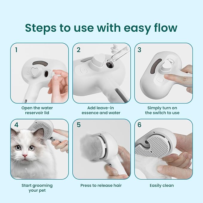 Pet Steam Brush for Dog & Cat, 3 in, Green