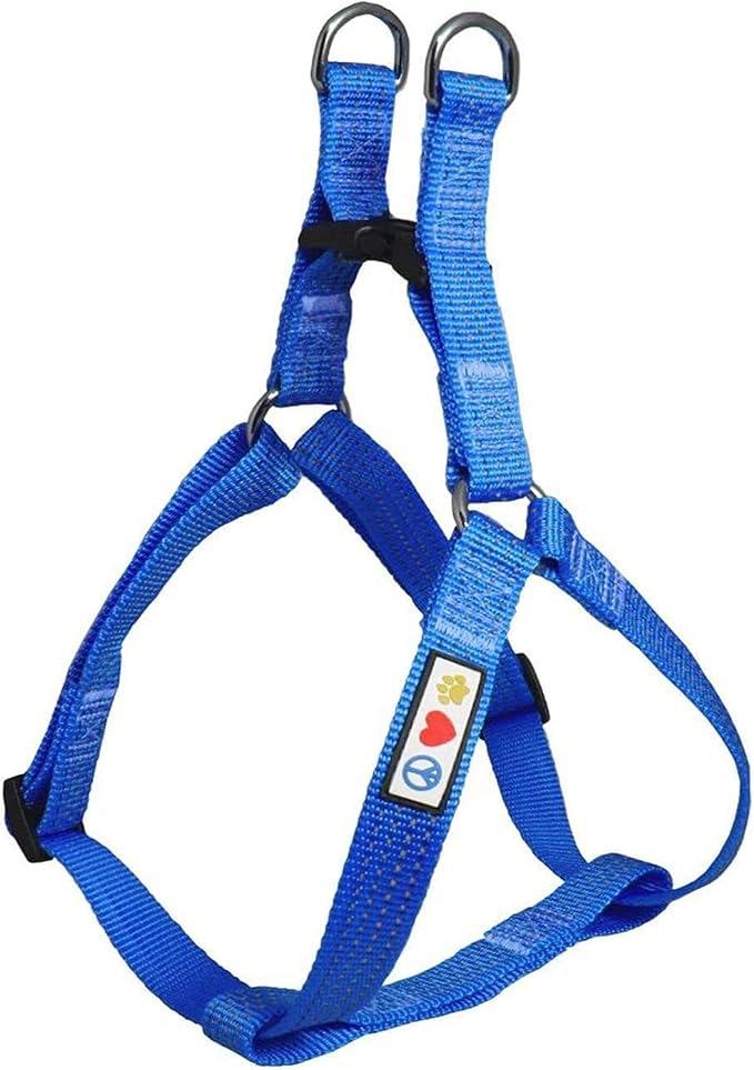 Pawtitas Value Bundle Set | Small Reflective Dog Harness + Small Reflective Dog Collar + Extra Small/Small Reflective Dog Leash – Blue Set