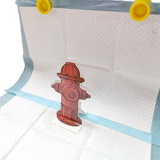 10Pcs Fake Fire Hydrant for Dogs to Pee On, 7.3 x 3.9in Dog Fire Hydrant Pee Post Paper Card, Male Dog Pee Post as Accessories for Small and Medium Pets to Use Indoors