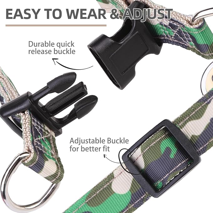PUPTECK No Pull Dog Harness Small Sized Step-in Adjustable Puppy Vest | Soft Webbing Basic Halter with ID Tag for Outdoor Walking