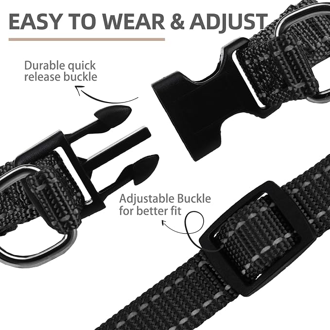 PUPTECK No Pull Dog Harness Small Sized Step-in Adjustable Puppy Vest | Soft Webbing Basic Halter with ID Tag for Outdoor Walking