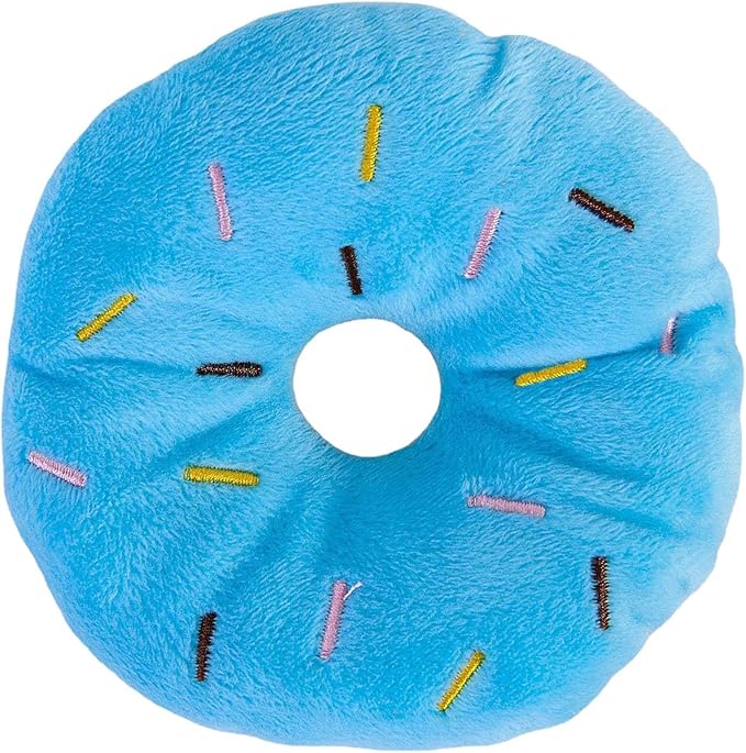 Aggressive Chew Toys for Large Dogs, Indestructible Durable Fabric Cute Dog Toy for Aggressive Chewers,Donut Heavy Duty Squeaky Interactive Dog Toys for Anxiety Relief Playing Teething Puppy Home