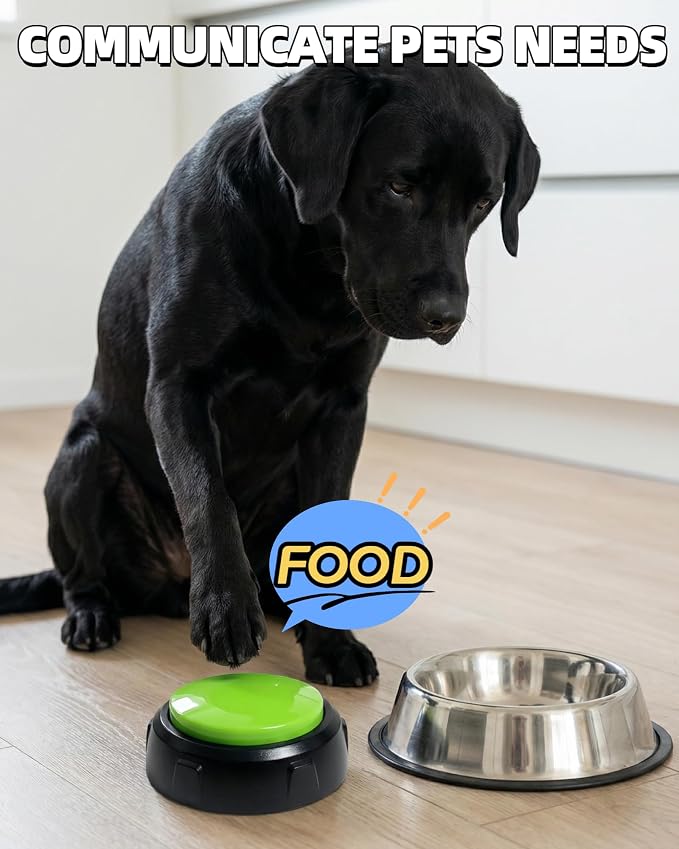 Dog Buttons for Communication, Recordable Button, Green