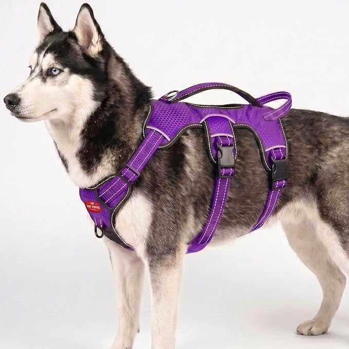 Tuff Pupper Escape Proof No Escape Dog Harness | 5 Point Adjustable Fit Harness for Dogs | Padded Dog Harnesses | Handle Dog Lift Harnesses