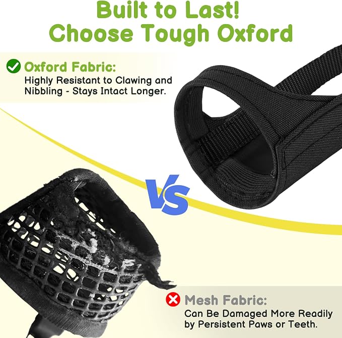 Fabric Short Snout Dog Muzzle for Small Dogs Anti Fierce Biting | Fits Chihuahua Shih Tzu Pomeranian Yorkshire Brachycephalic Dogs, Grooming Vet Visits Use, Allow to Drink, Soft | Black, XXS