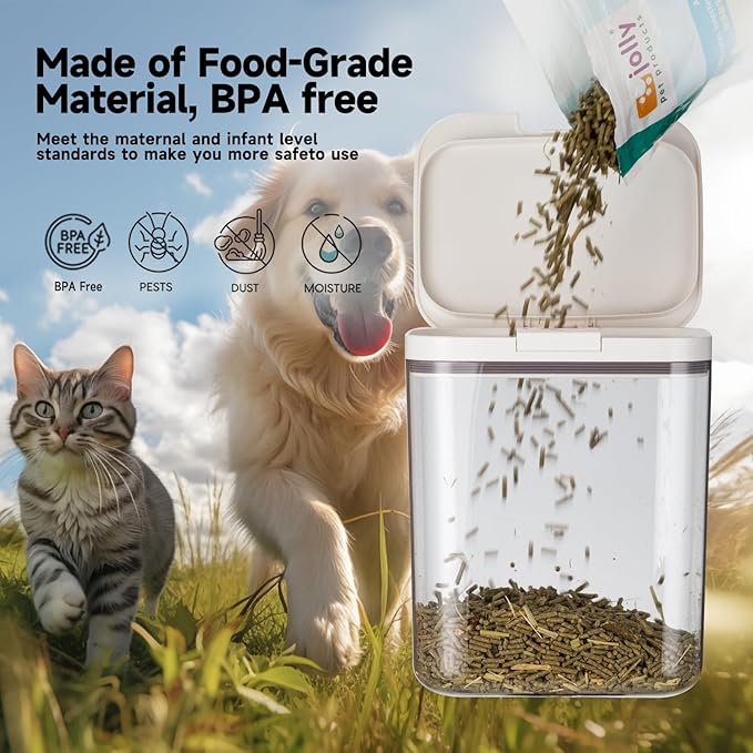LivLab Mker 25 lb Airtight Dog Food Storage Container with Scoop, 25 lb, (D1035)-1.2L-2