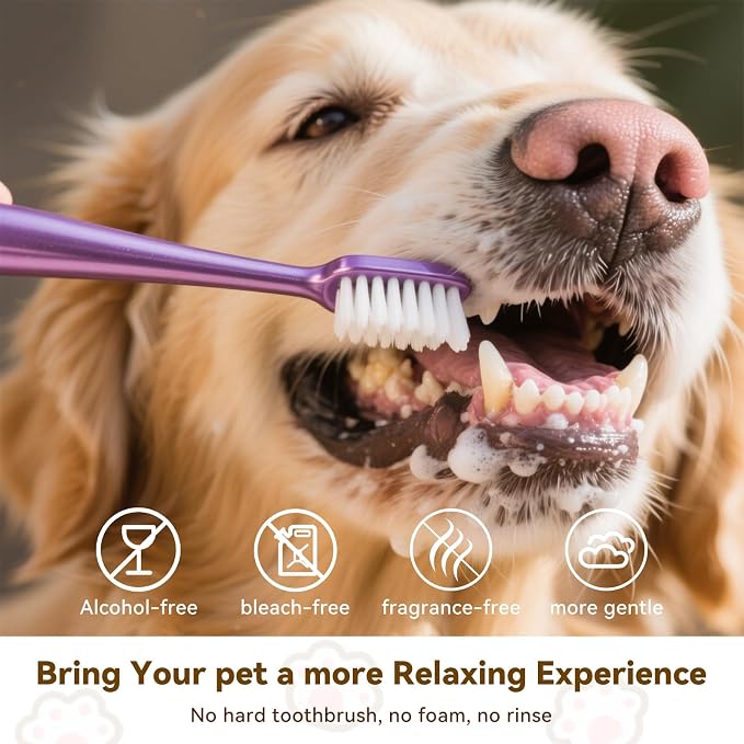 Pet Teeth Cleaning Wipes for Dogs & Cats – Helps Remove Tartar & Plaque, Fresh Breath – Dog Finger Toothbrush Wipes – Oral Care Products for Pets,(50 Count, Green Tea Scent)
