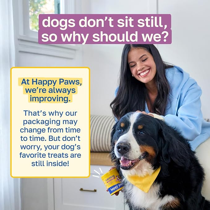 Happy Paws Calming Chews for Dogs, 100-Pack, 100 Count