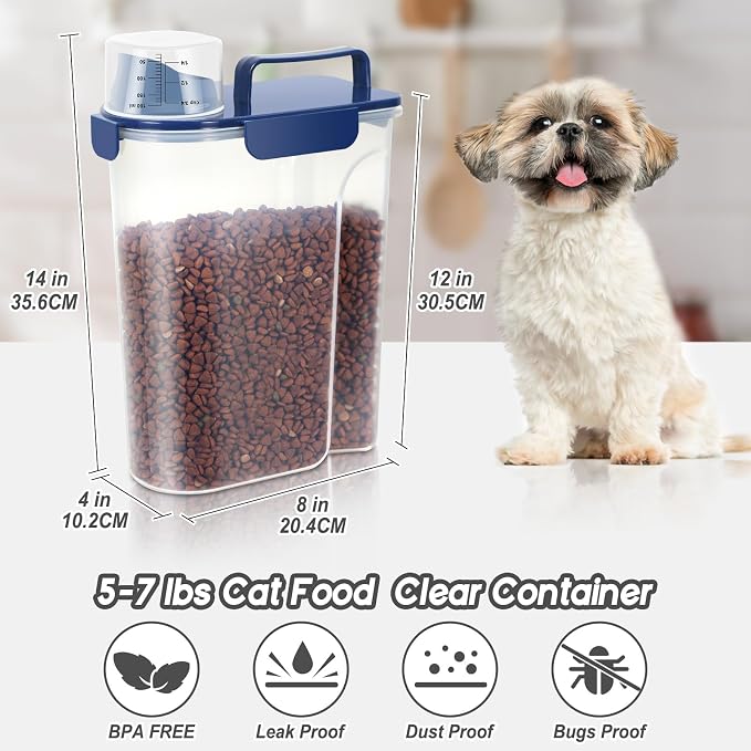 5Lbs Airtight Dog Food Container, 5Lbs, Brown