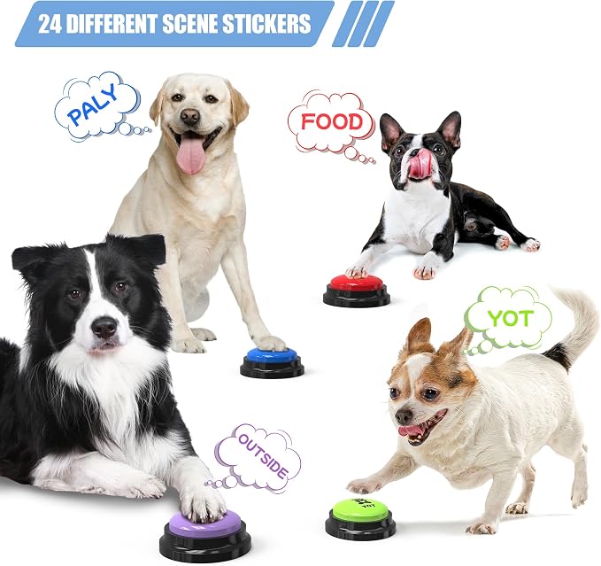 Dog Buttons for Communication, 6 Pcs, Starter Set
