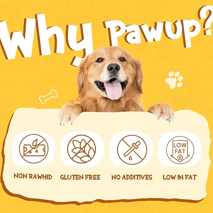 PAWUP Chicken Jerky Strip Dog Treats w/Taurine Natural Rawhide Free Dog Snacks, Training Treats Chicken Jerky Sticks for Dogs, 24oz