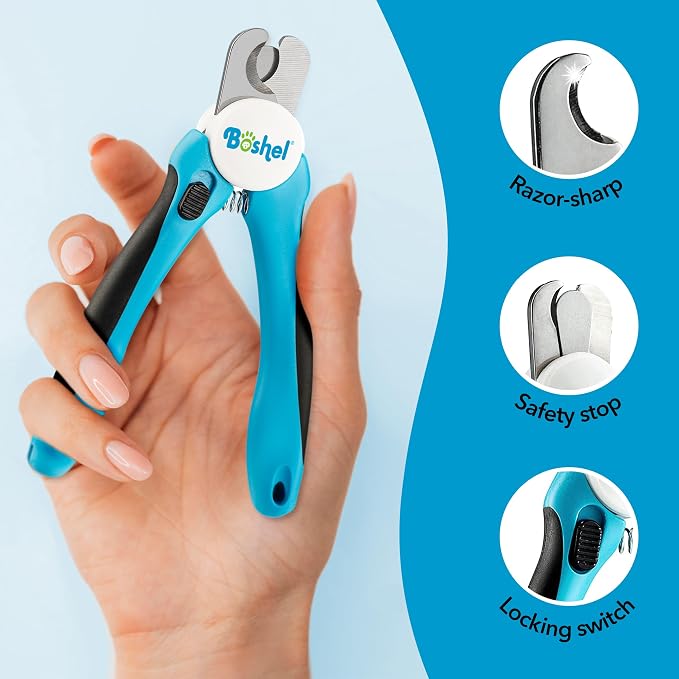 Boshel Dog & Cat Nail Clipper with Safety Guard & Nail File