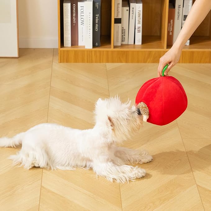 Hollypet Squeaky Hide and Seek Dog Toys for Small and Medium Dogs, Hedgehog | Interactive Plush Stuffed Dog Squeak Toys for Small Medium Sized Dogs and Non-Aggressive Chewers, Puppy Teeth Clean Chew Toys