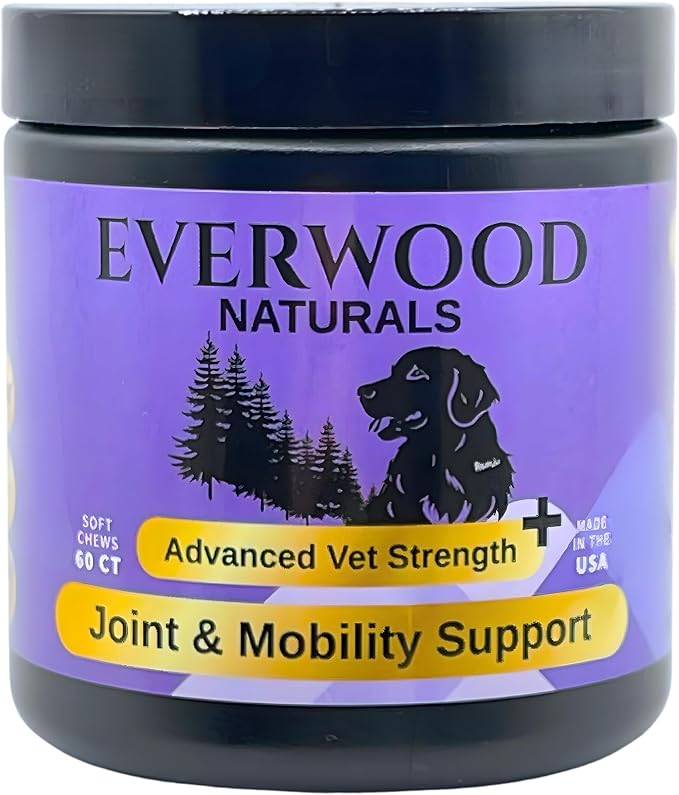 Premium Joint & Mobility Support Soft Chews for Dogs – Glucosamine, MSM, Green Lipped Mussel & Turmeric – Dog Hip & Joint Supplement – 60 Soft Chews