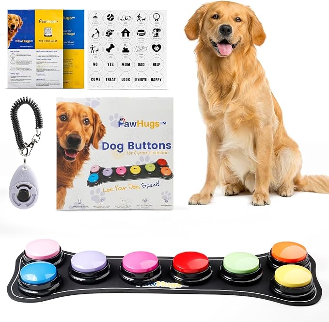 Dog Buttons for Communication Starter Set, 8 Buttons