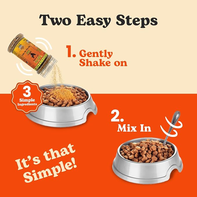 Magic Dust Chicken Jerky Topper, Single Protein Pet Food Topper for Dogs & Cats, Enhance Flavor & Elevate Mealtime Excitement for Picky Eaters, Made in USA - 8 Ounce Bottle