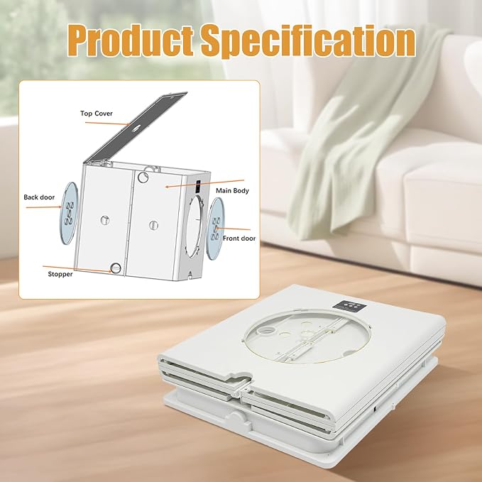 Automatic Pet Dryer Box for Cats and Small Dogs, 88L/79.9Qt Foldable Cat Hair Dryer Box with Button Control, Professional Ultra Quiet Cat Dryer Box for Dog Grooming