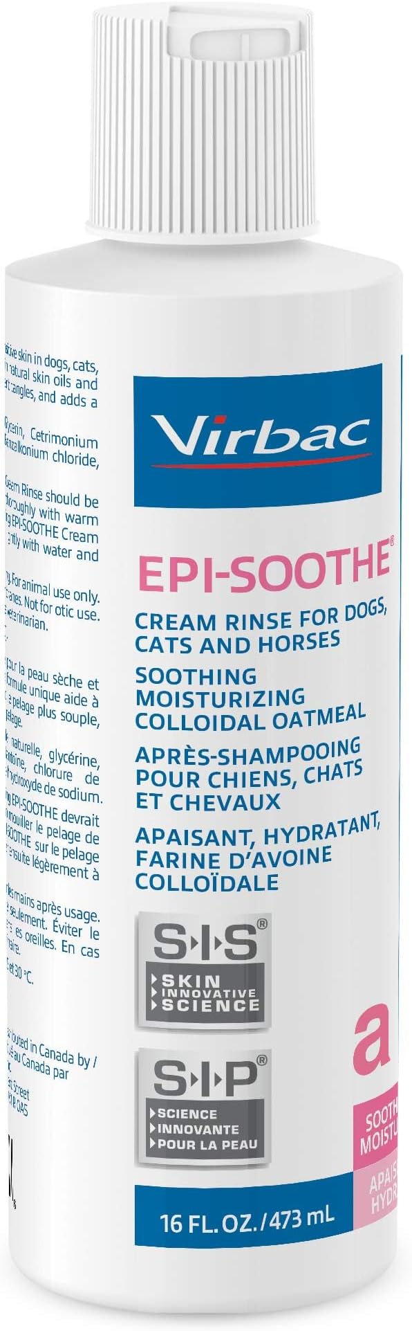 Epi-Soothe Cream Rinse for Dogs, Cats & Horses - for Dry and Sensitive Skin | Oatmeal dog conditioner/cream rinse soothes dry, sensitive, itchy skin on dogs, cats & horses. Detangles & adds high sheen