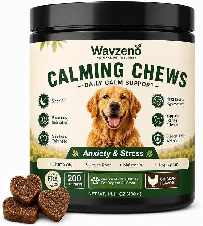 Dog Calming Chews for Dogs 200 Ct, Melatonin, 200-Pack, 200 Ct