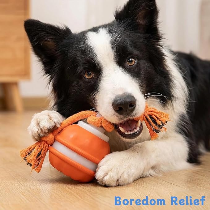 Zealburst Interactive Dog Toy Ball, 2026 Upgraded Motion Activated Rolling Ball with Squeaky Sounds, 360° Smart Automatic Moving Toy for Bored Cats & Dogs, Indoor & Outdoor Pet Exercise Toy (Orange)