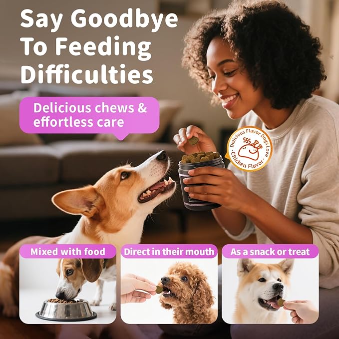 Itch Relief for Dogs - Turmeric Chew for Itching Seasonal Skin Comfort