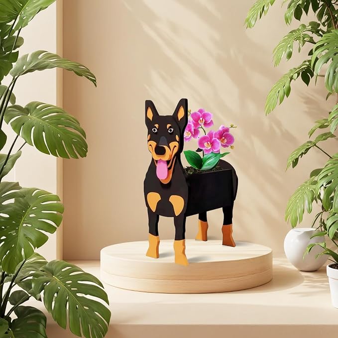 Australian Kelpie Dog Planter Pots, Animal Shaped Flower Pot