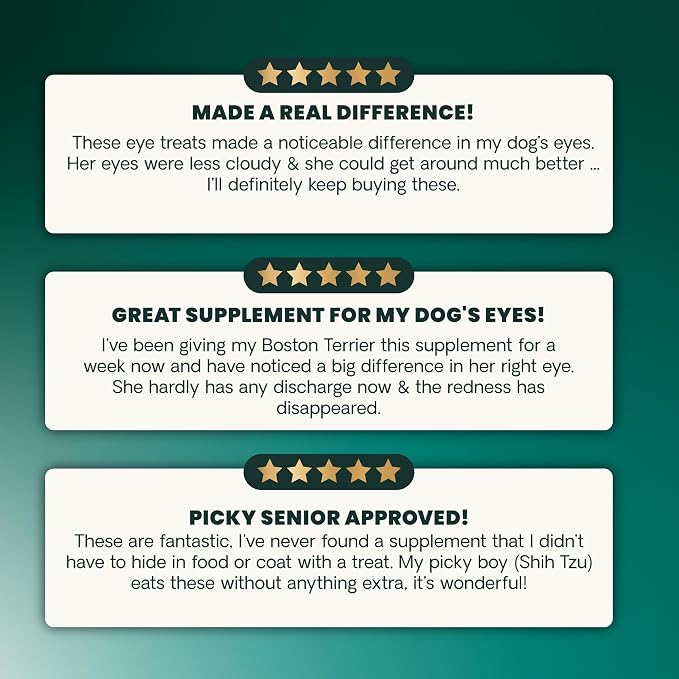 VetriScience Eye & Vision Health Chews for Dogs, Chicken, 60 Count