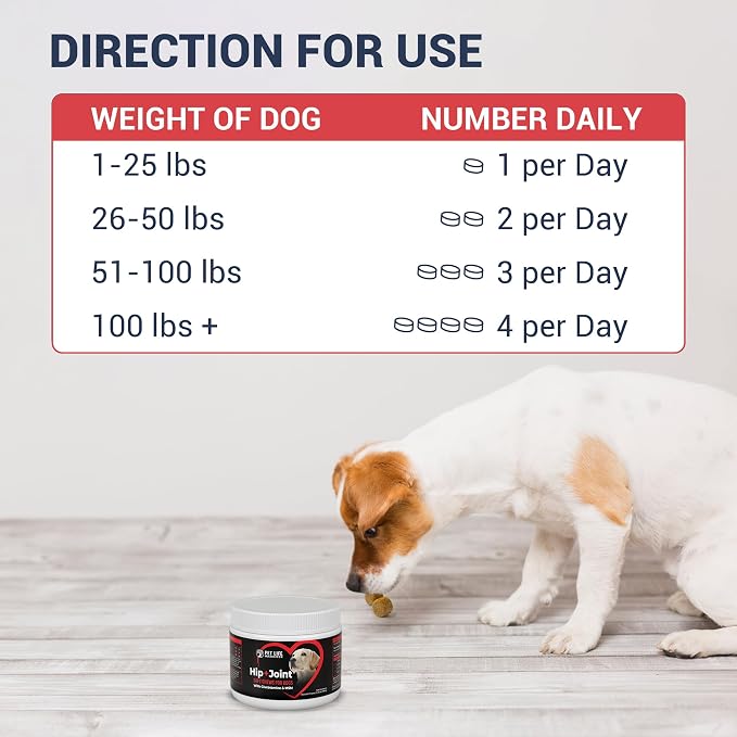 3-in-1 Joint Supplement for Dogs. Chicken Flavored Chews