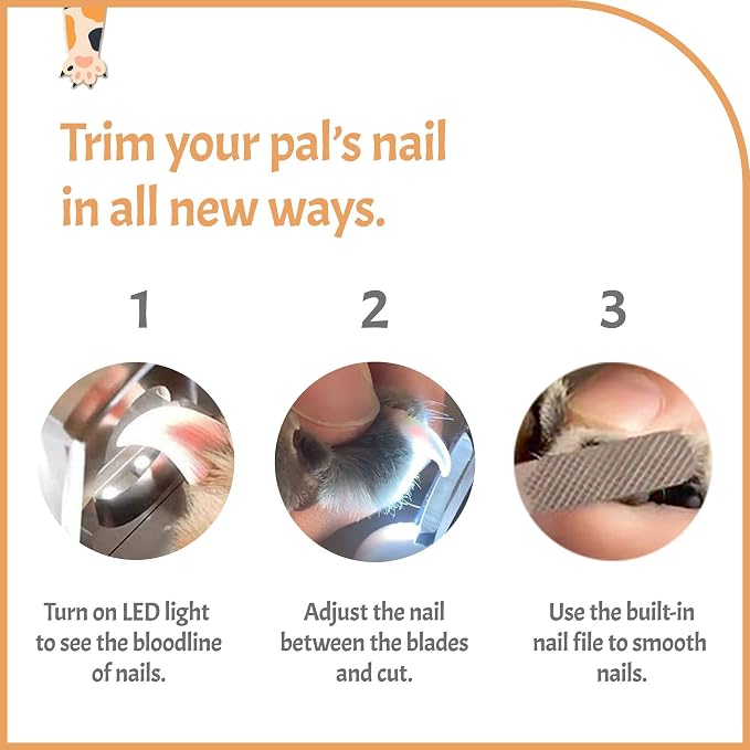 Pawsibility Reinvented Pet Nail Clippers with LED Light